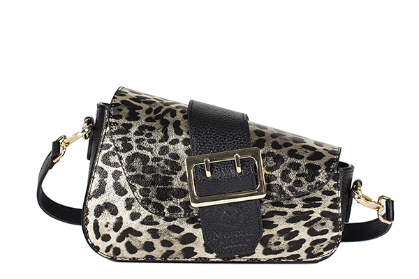 Portici by Moretti Milano Leopard fashion bag